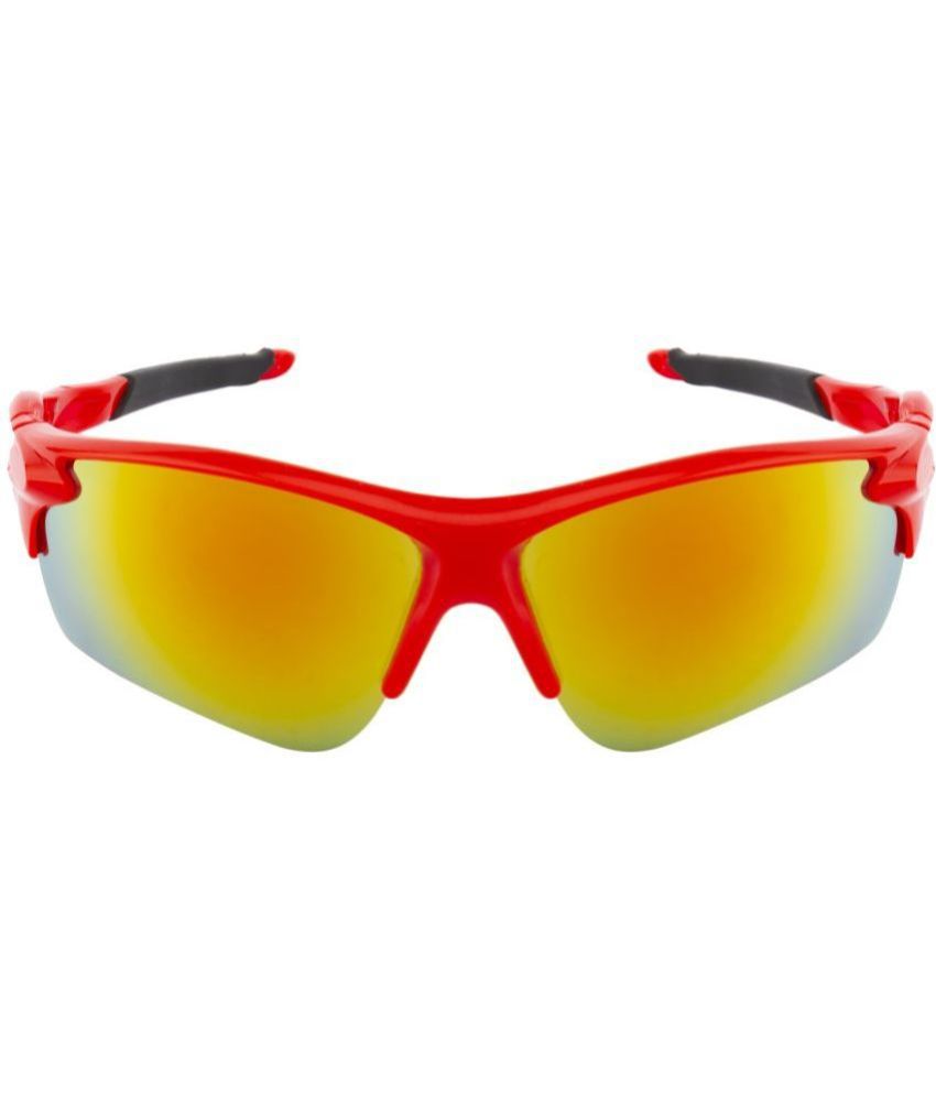     			Fair-X Red Oval Sunglasses ( Pack of 1 )