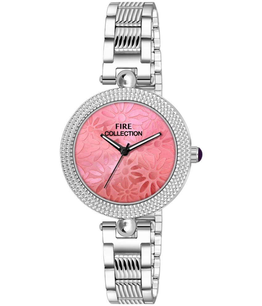     			Fire Collection Silver Stainless Steel Analog Womens Watch