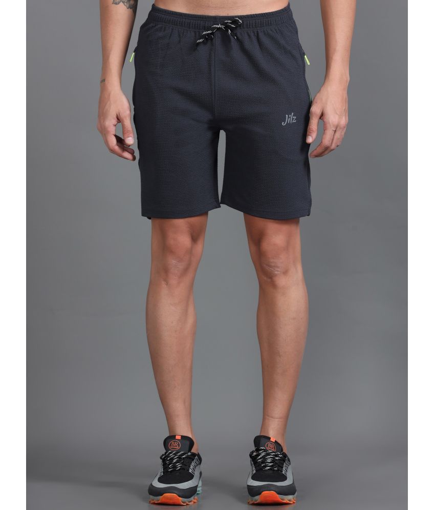     			JILZ Grey Polyester Men's Shorts ( Pack of 1 )