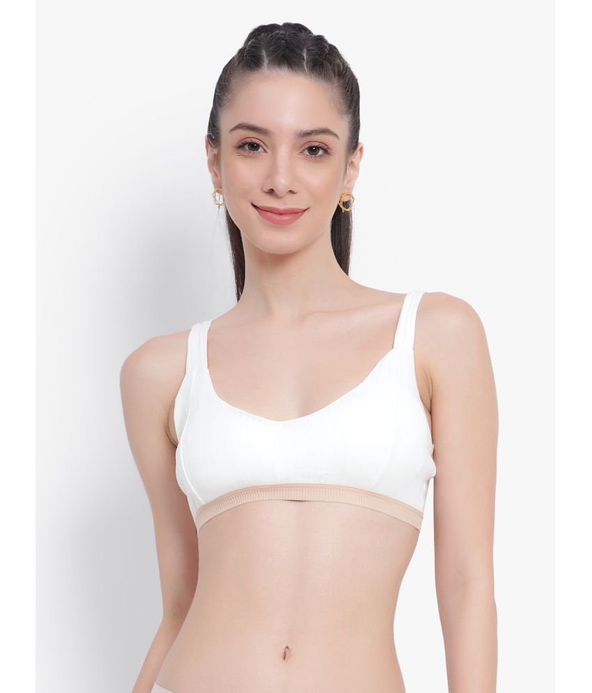     			PARKHA Cotton Blend Removable Padding Women's Teenage Bra ( White ) PKBR2126186