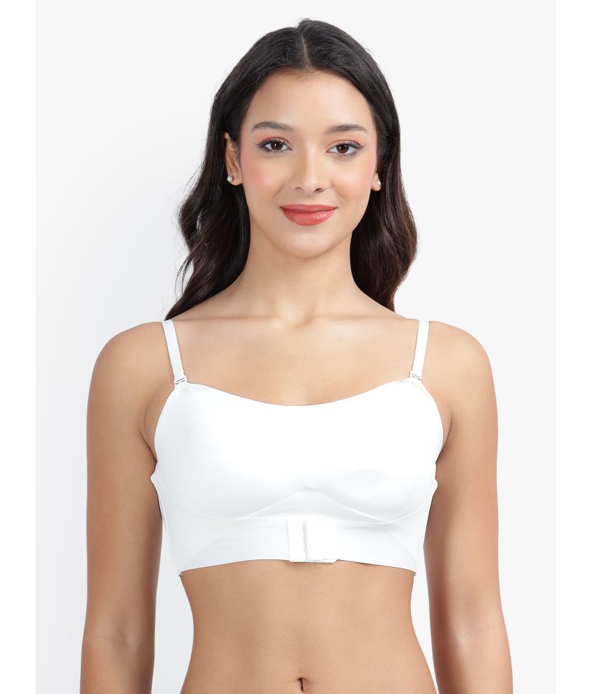     			PARKHA Nylon Heavily Padded Women's Balconette Bra ( White ) PKBR2126183