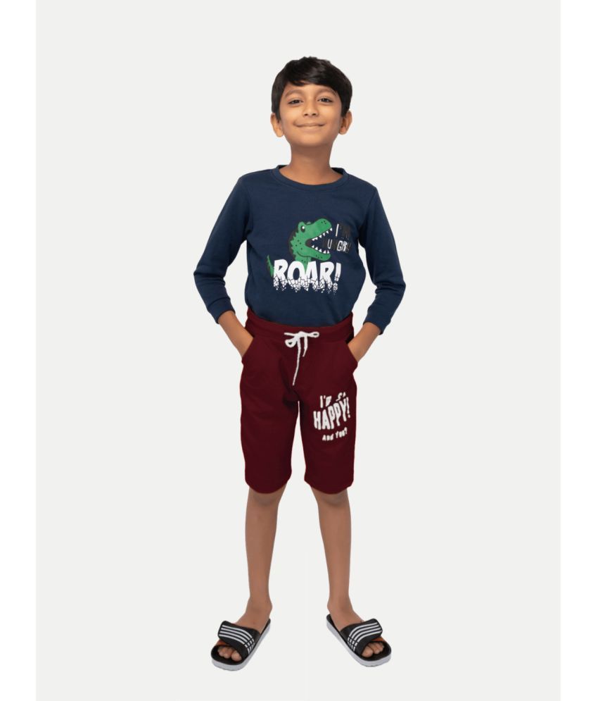     			Radprix Pack of 1 Cotton Blend Shorts For Boys ( Maroon )