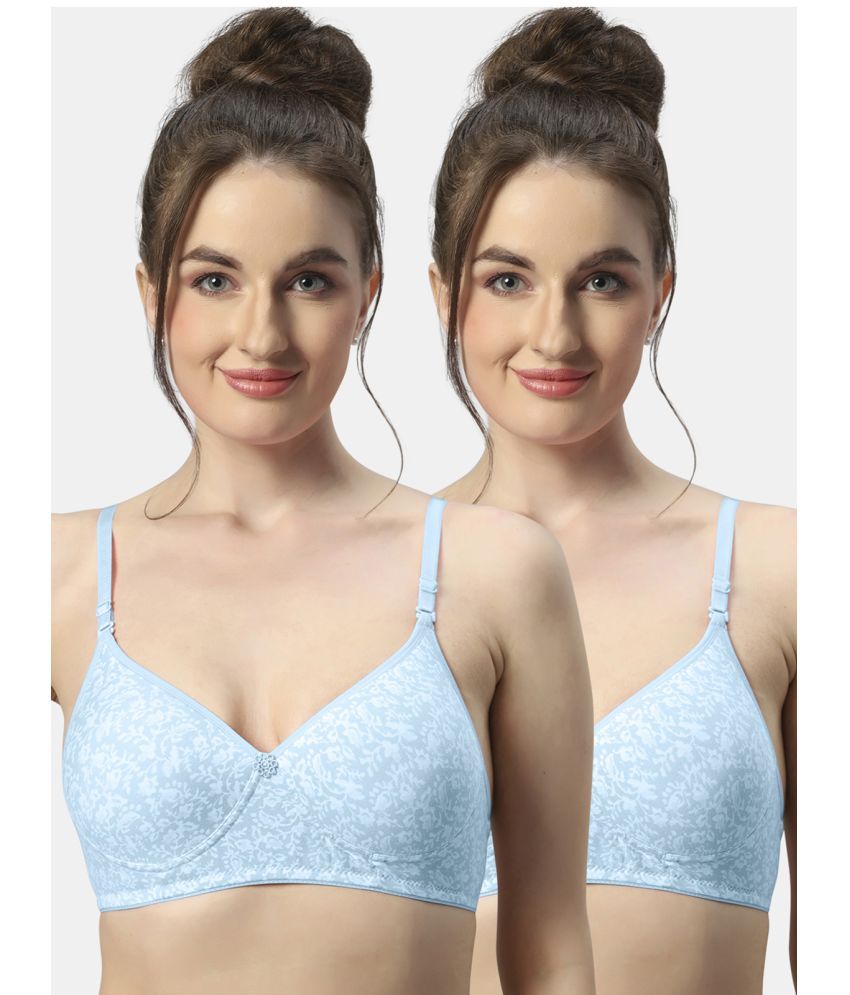     			Sonari Pack of 2 Polyester Lightly Padded Women's T-Shirt Bra ( Light Blue ) melodyskysky