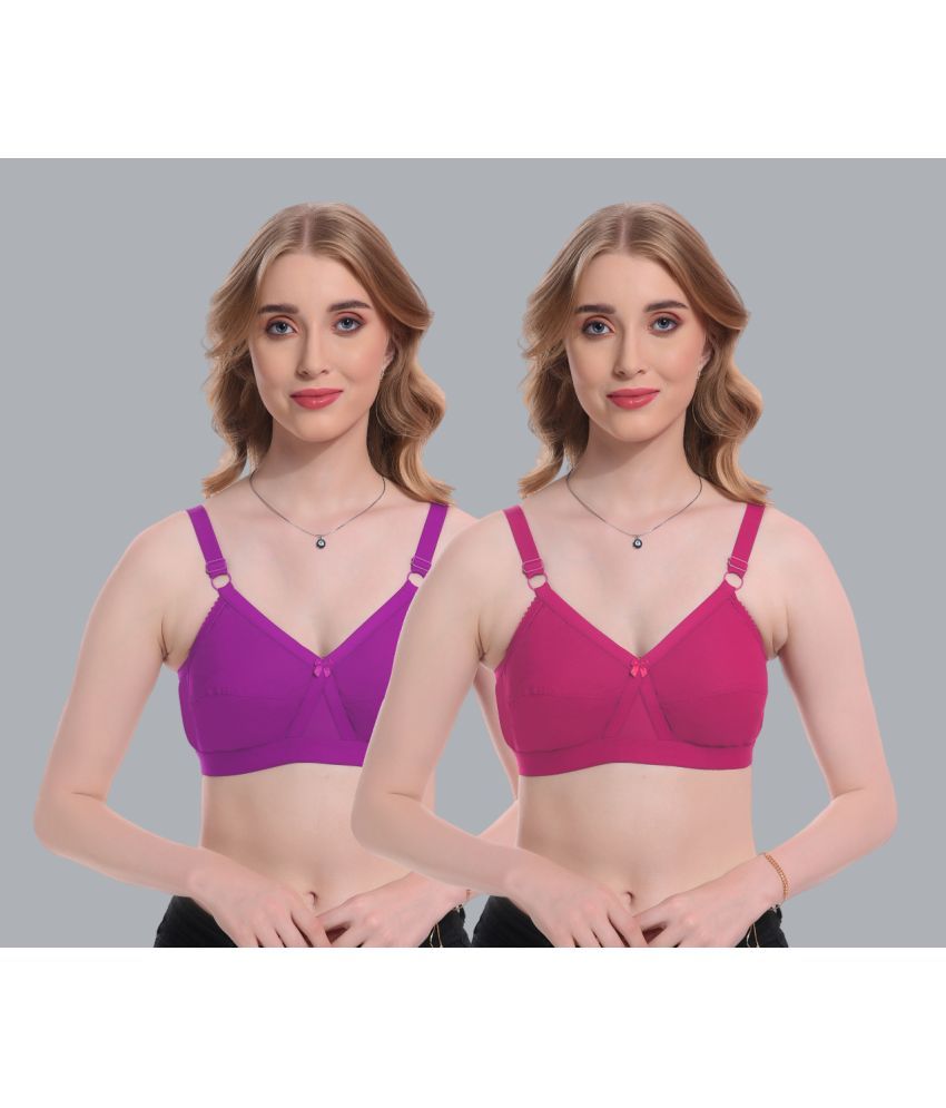     			Viral Girl Pack of 2 Cotton Non Padded Women's T-Shirt Bra ( Purple ) SD-ENORA-PURPLE-RANI