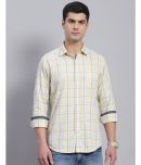 Monte Carlo 100% Cotton Regular Fit Checks Full Sleeves Men's Casual Shirt - Beige ( Pack of 1 )