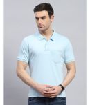 Monte Carlo Cotton Blend Regular Fit Solid Half Sleeves Men's Polo T Shirt - Blue ( Pack of 1 )