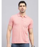 Monte Carlo Cotton Blend Regular Fit Printed Half Sleeves Men's Polo T Shirt - Pink ( Pack of 1 )