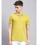 Monte Carlo Cotton Blend Regular Fit Solid Half Sleeves Men's Polo T Shirt - Lime Green ( Pack of 1 )