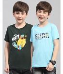 Monte Carlo Pack of 2 Boys Cotton T-Shirt ( Green )