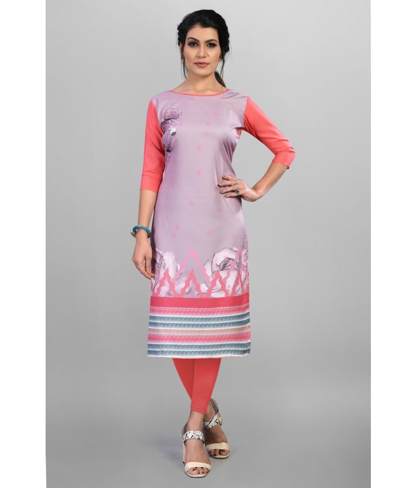     			DSK STUDIO Crepe Printed Straight Women's Kurti - Multicoloured ( Pack of 1 )