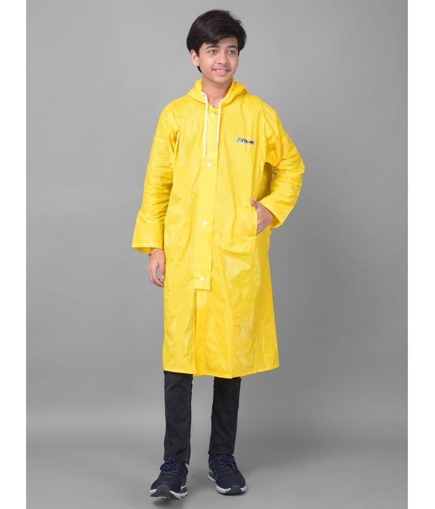     			Dollar Rainguard Kid's PVC Full Sleeve Solid Raincoat With Adjustable Hood and Pocket