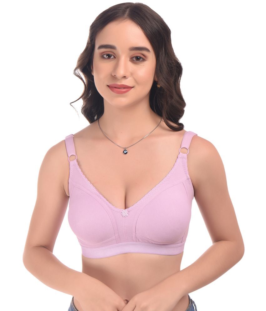     			Elina Purple Cotton Non Padded Women's Everyday Bra ( Pack of 1 )