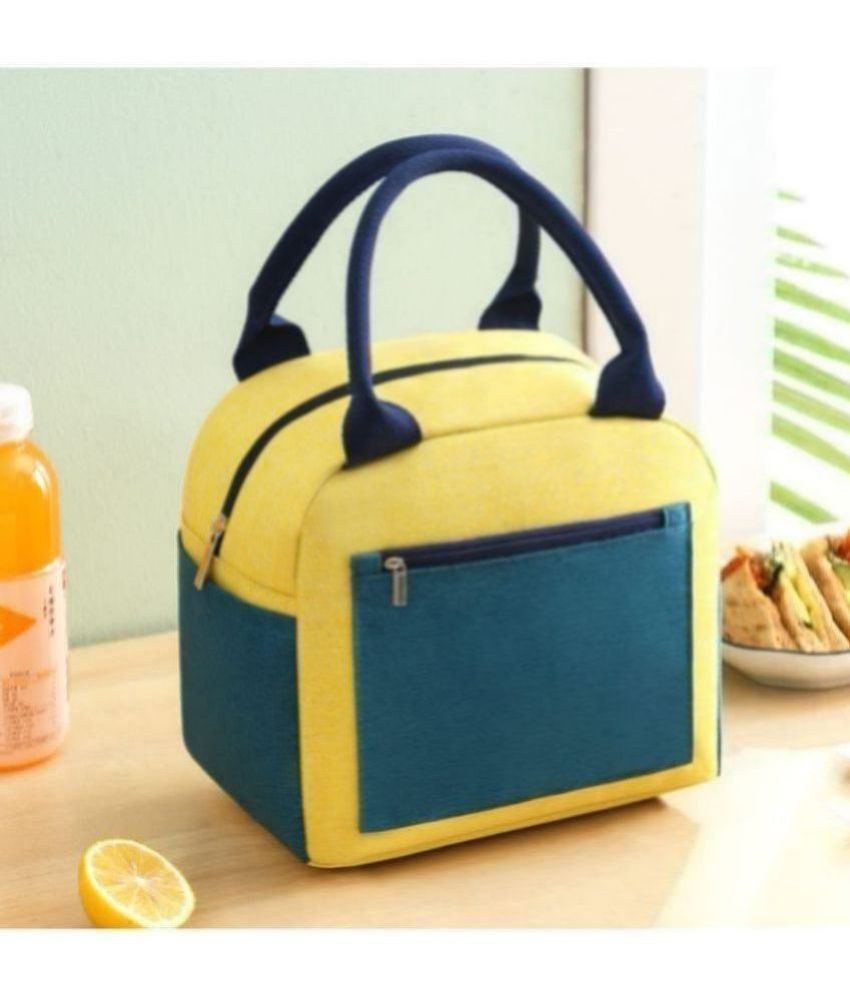     			House Of Quirk Yellow Lunch Bags ( 1 Pc )