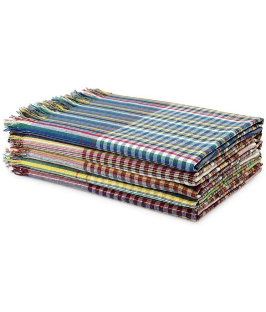     			Klotthe Cotton Striped Below 300 -GSM Bath Towel ( Pack of 5 ) - Multicolor