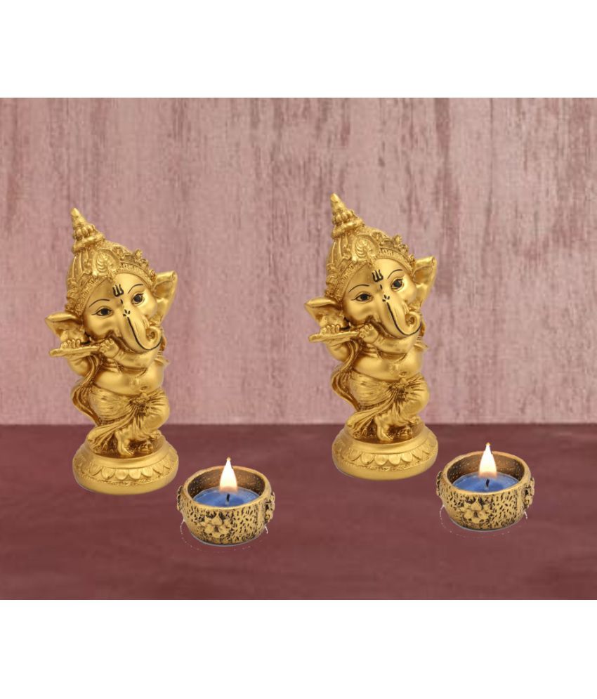     			Miss Peach Palm Ganesha Showpiece 15.2 cm - Pack of 2