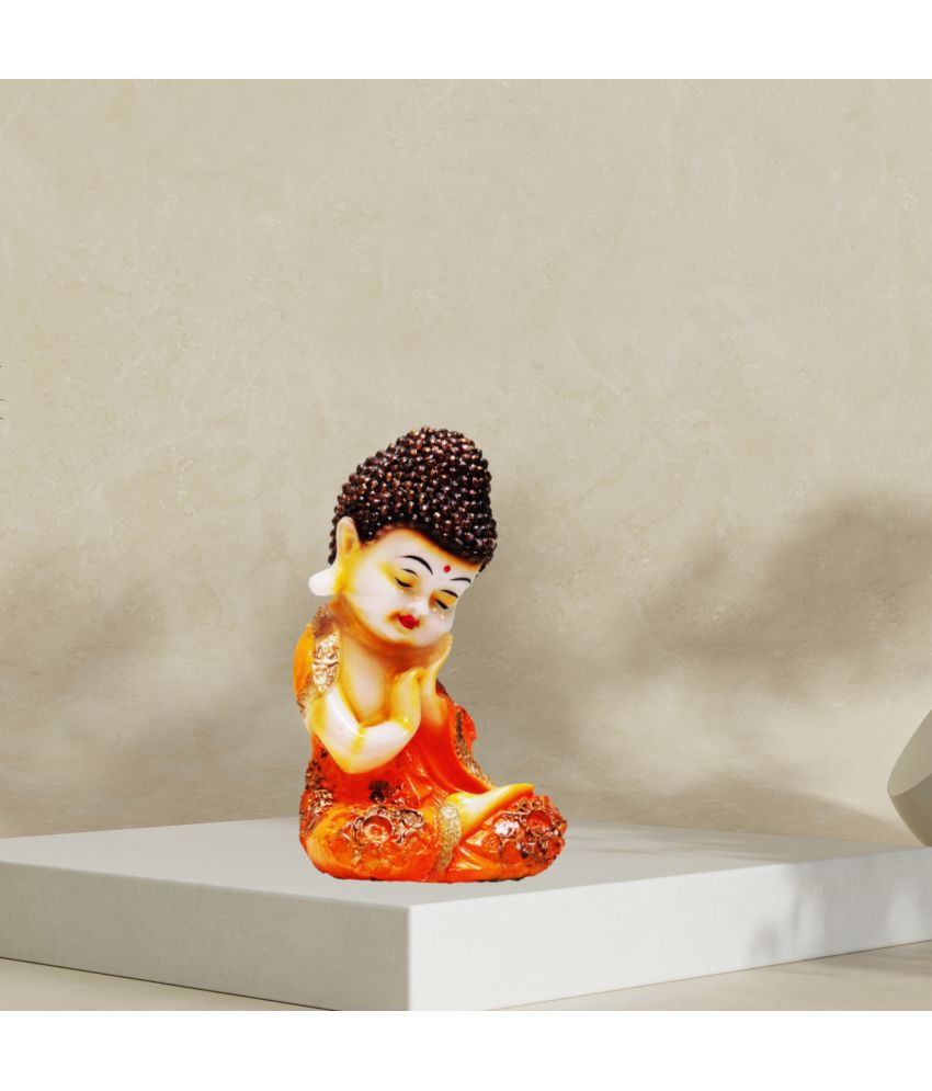     			Miss Peach Samadhi Buddha Showpiece 17.78 cm - Pack of 1