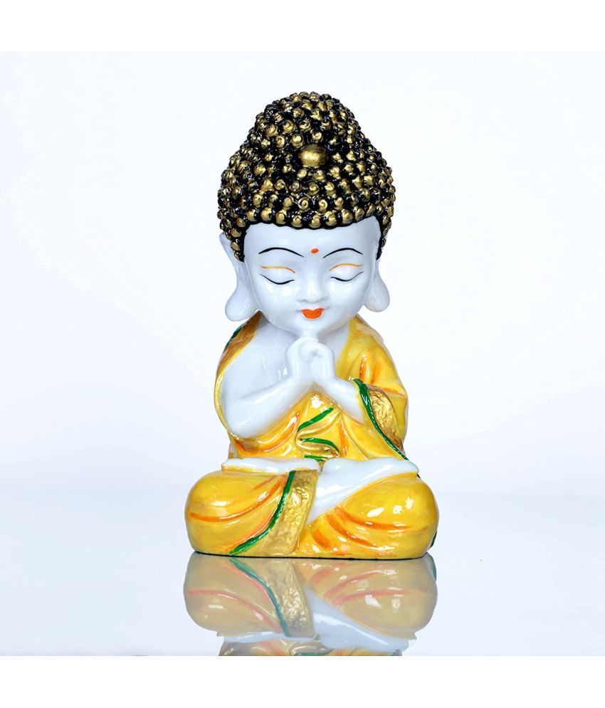     			Miss Peach Samadhi Buddha Showpiece 20 cm - Pack of 1