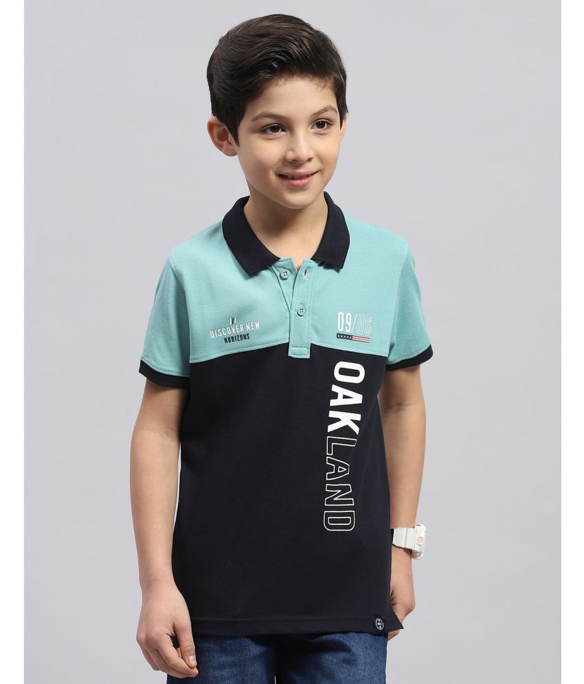     			Monte Carlo Blue Cotton Boy's Polo T-Shirt ( Pack of 1 )