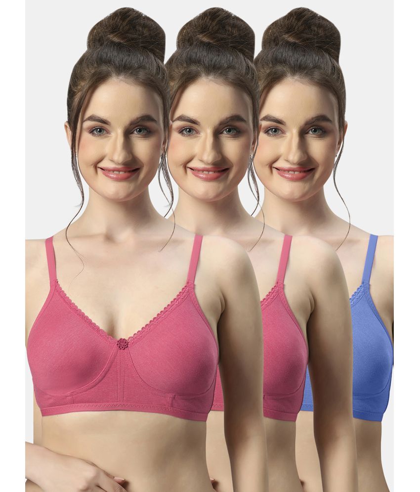     			Sonari Pack of 3 Polyester Non Padded Women's T-Shirt Bra ( Multicolor ) mishacarrotcarrotmblue