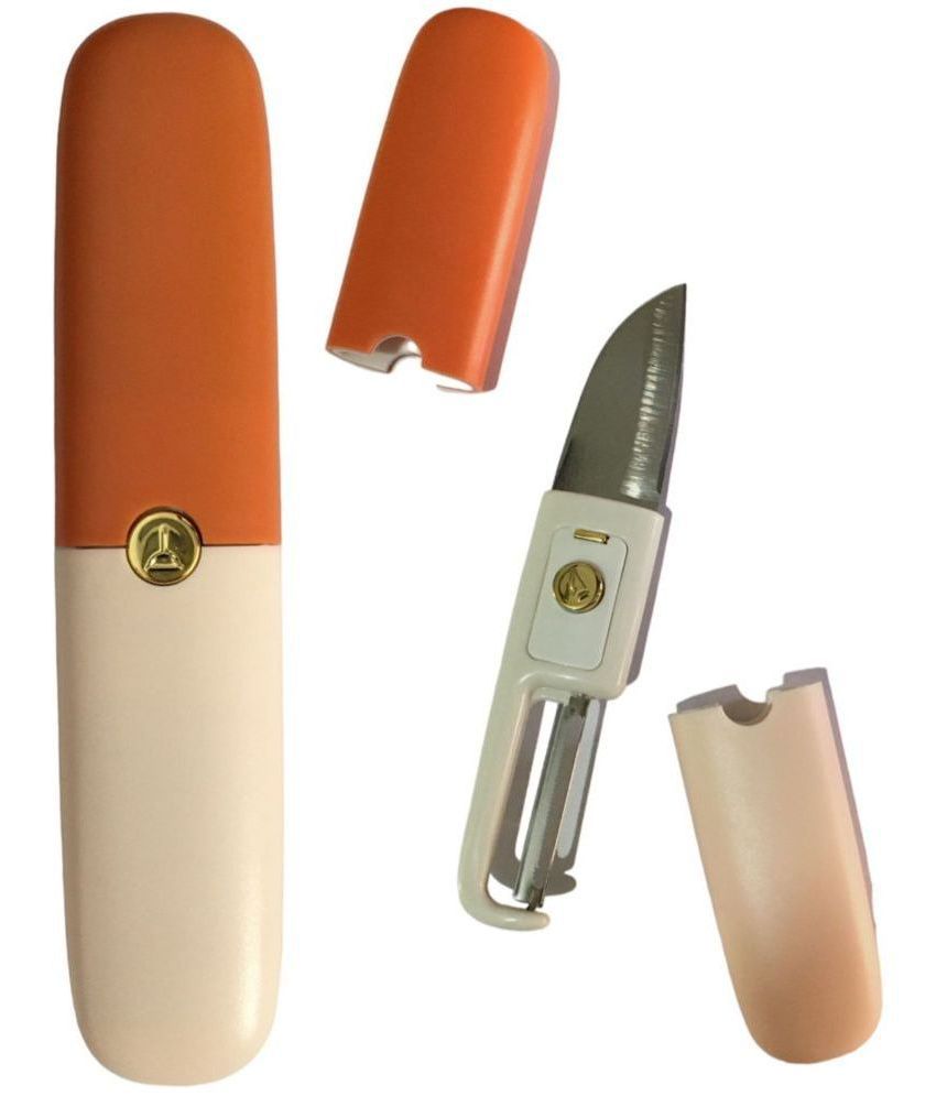     			THRIFTKART Beige Stainless Steel Utility Knife Blade Length 6 cm ( Pack of 1 )