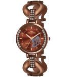 Fire Collection Brown Stainless Steel Analog Womens Watch