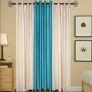 BELLA TRUE Solid SemiTransparent Eyelet Curtain 9 ft ( Pack of 3 )  Multicolor