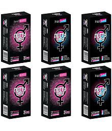 NottyBoy 3 IN 1 &amp; 4 IN 1, Dotted, Ribbed, Long Lasting, Contour Condoms For Men - 60 Units