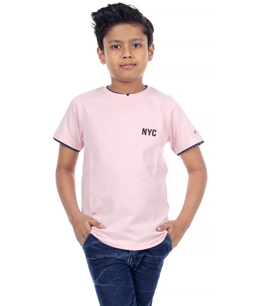     			3PIN Pink Cotton Boy's T-Shirt ( Pack of 1 )