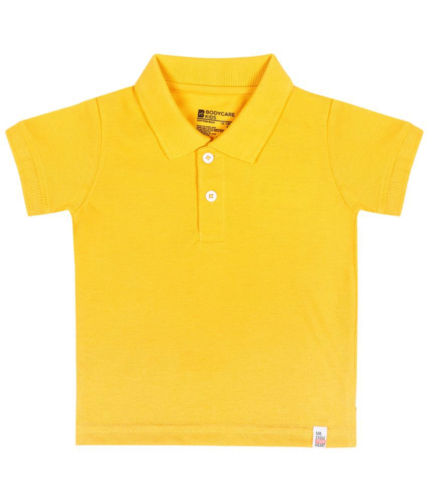     			Bodycare Yellow Cotton Blend Boy's Polo T-Shirt ( Pack of 1 )
