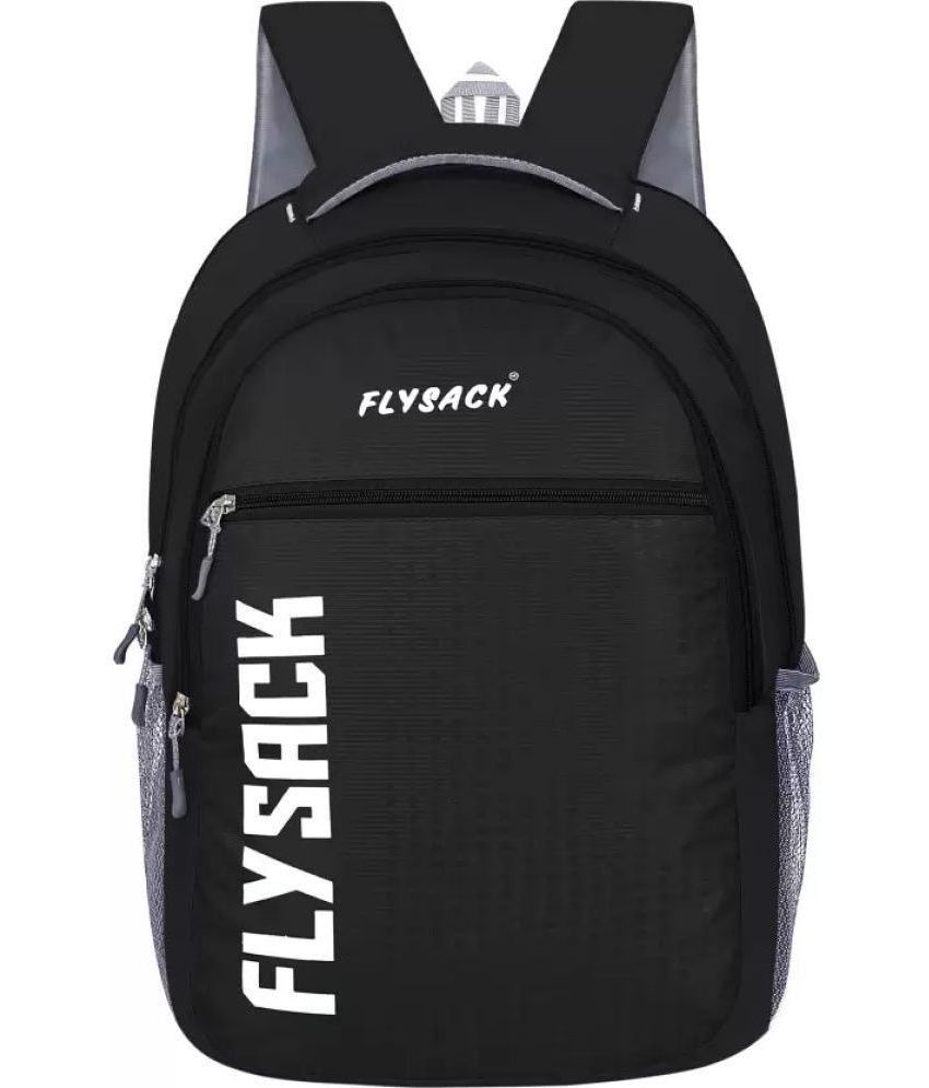     			FLYSACK Black PU Backpack ( 30 Ltrs )
