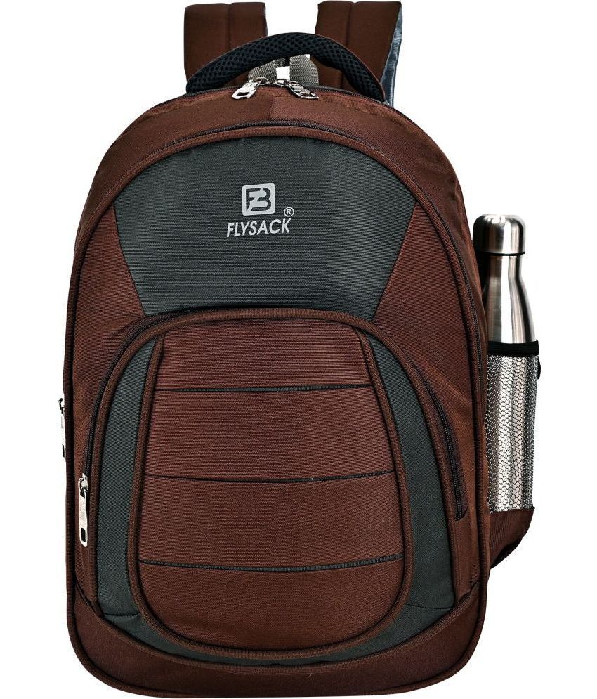     			FLYSACK Brown PU Backpack ( 40 Ltrs )