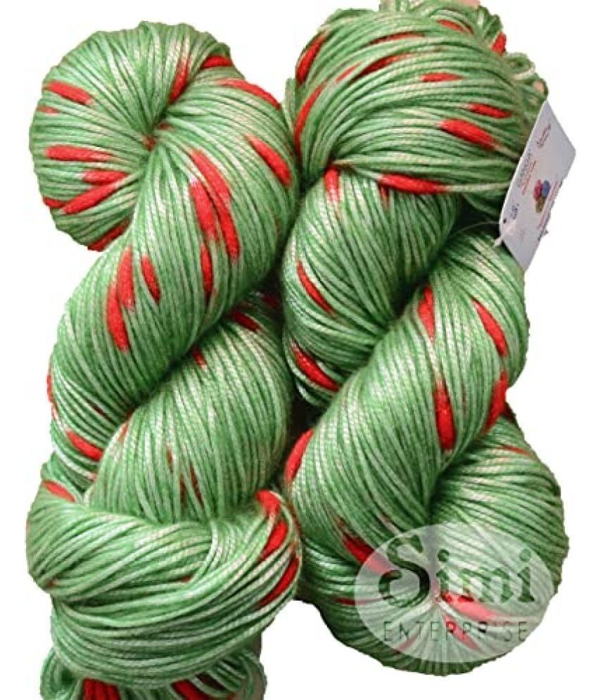     			GANGA Knitting Wool, Flite Joy Apple Green 200 GMS Best Used with Knitting Needles, Crochet Needles Medium Thick Wool Yarn for Knitting.-aArt-BGH