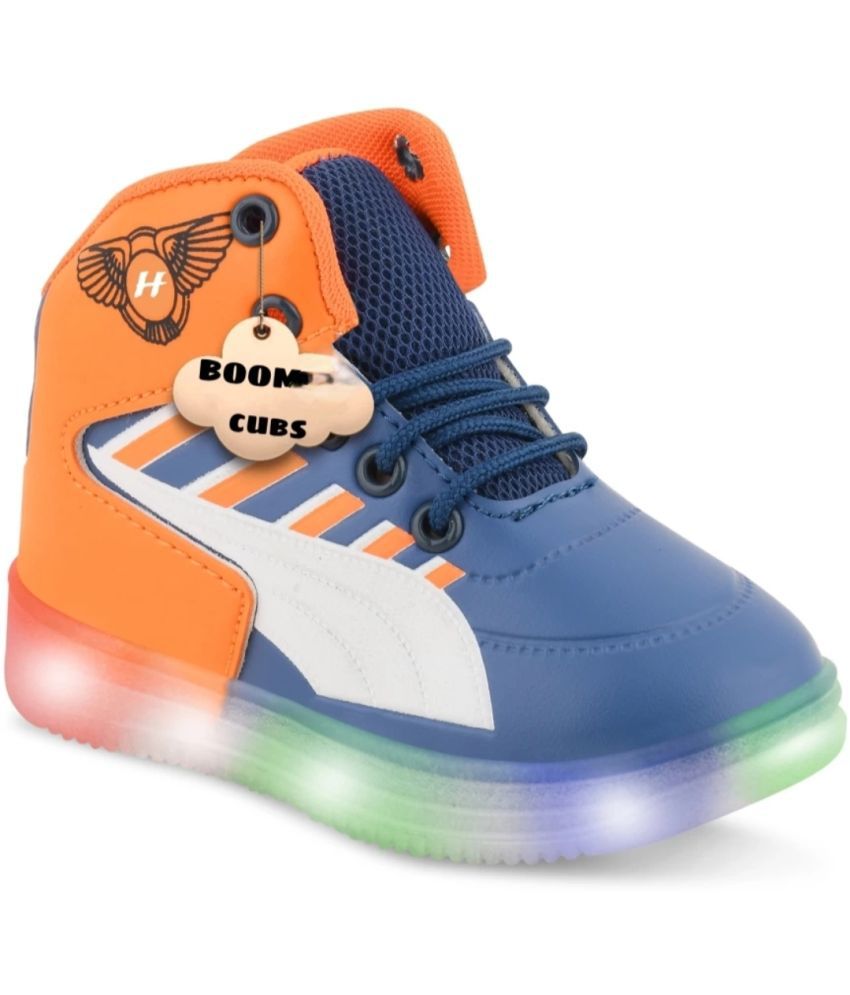     			GLOBIN - Orange Boy's LED Shoes ( 1 Pair )