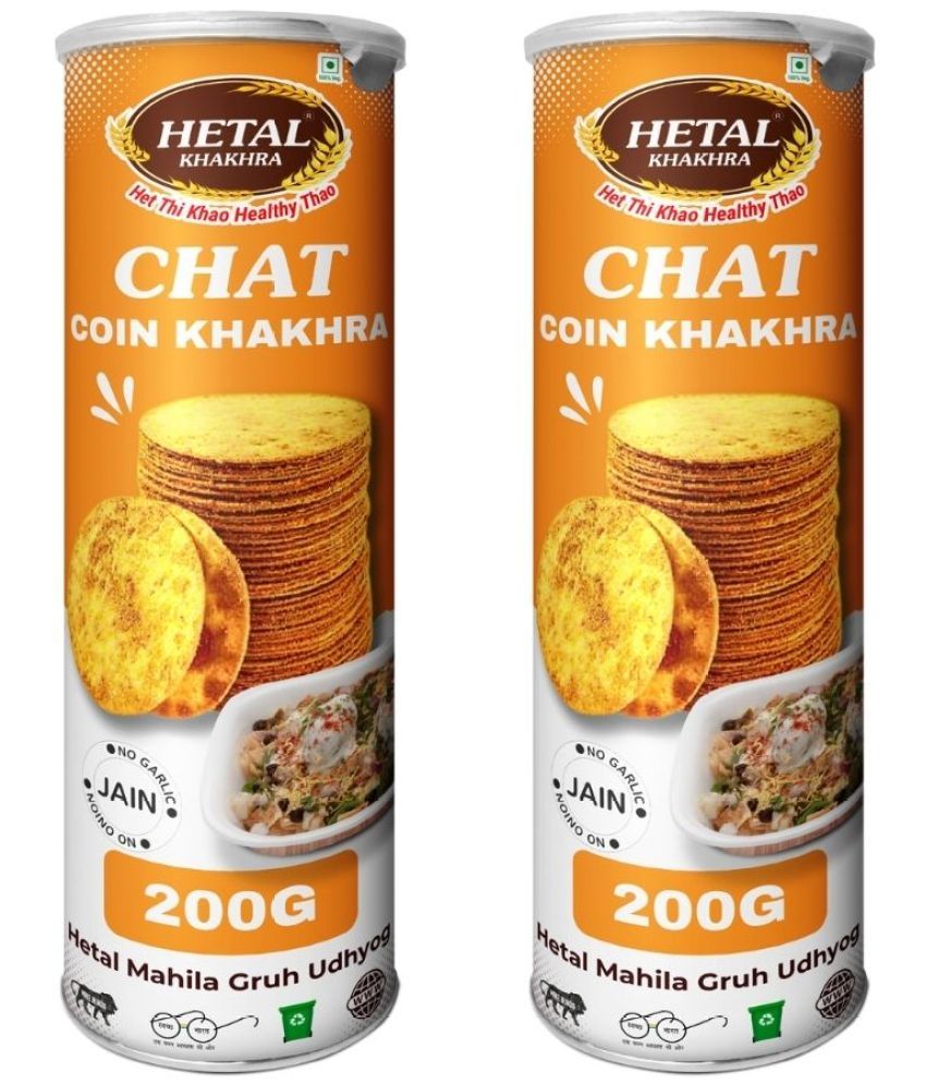     			Hetal khakhra Chat Coin khakhra 200 gm Pack of 2