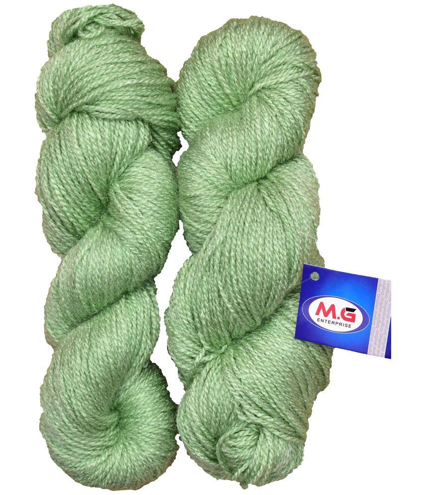     			M.G ENTERPRISE Knitting Yarn, RABIT Excel Apple Green (500 gm) Wool Hank Hand Knitting Wool/Art Craft Soft Fingering Crochet Hook Yarn, Needle Knitting Yarn Thread Dyed