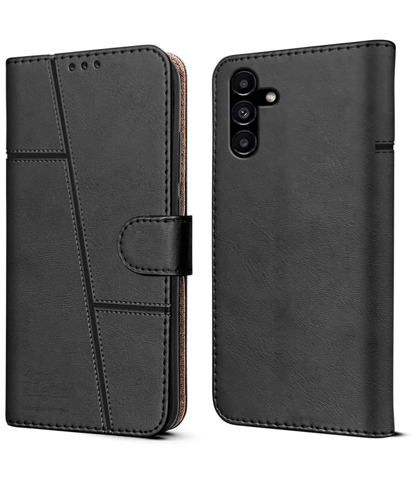     			NBOX Black Flip Cover Artificial Leather Compatible For Samsung Galaxy A15 ( Pack of 1 )
