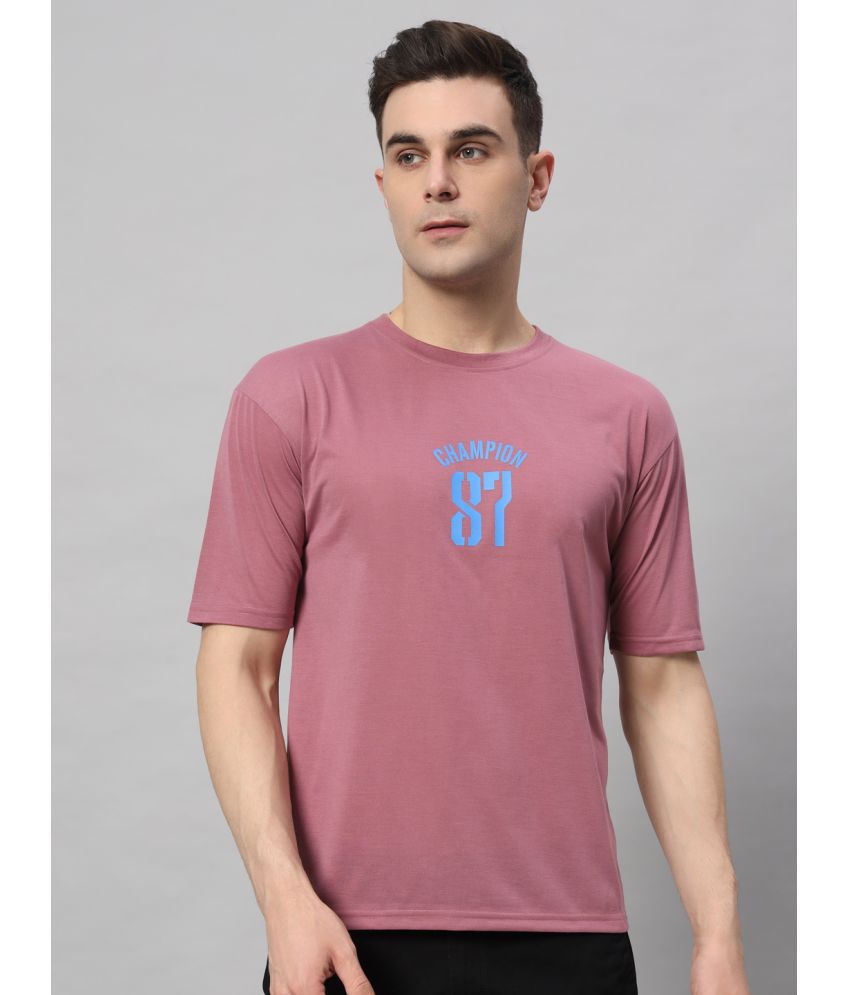     			OBAAN Cotton Blend Regular Fit Printed Half Sleeves Men's T-Shirt - Purple ( Pack of 1 )