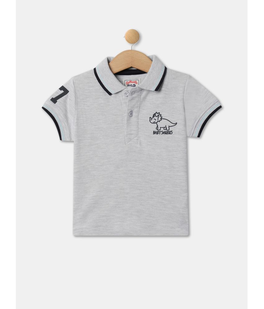    			R&B Gray Baby Boy Polo T-Shirt ( Pack of 1 )
