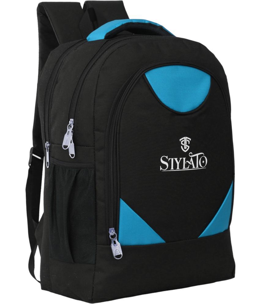     			STYLATO Light Blue Polyester Backpack ( 26 Ltrs )