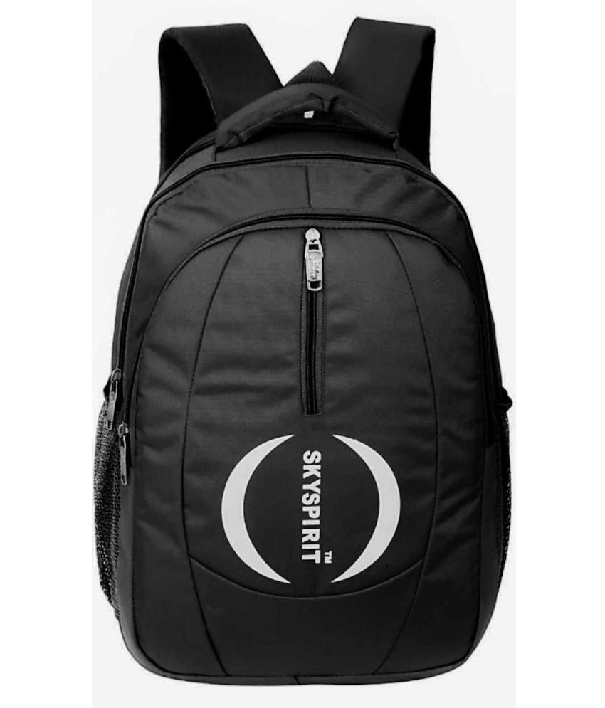     			Sky spirit Black Polyester Backpack ( 40 Ltrs )
