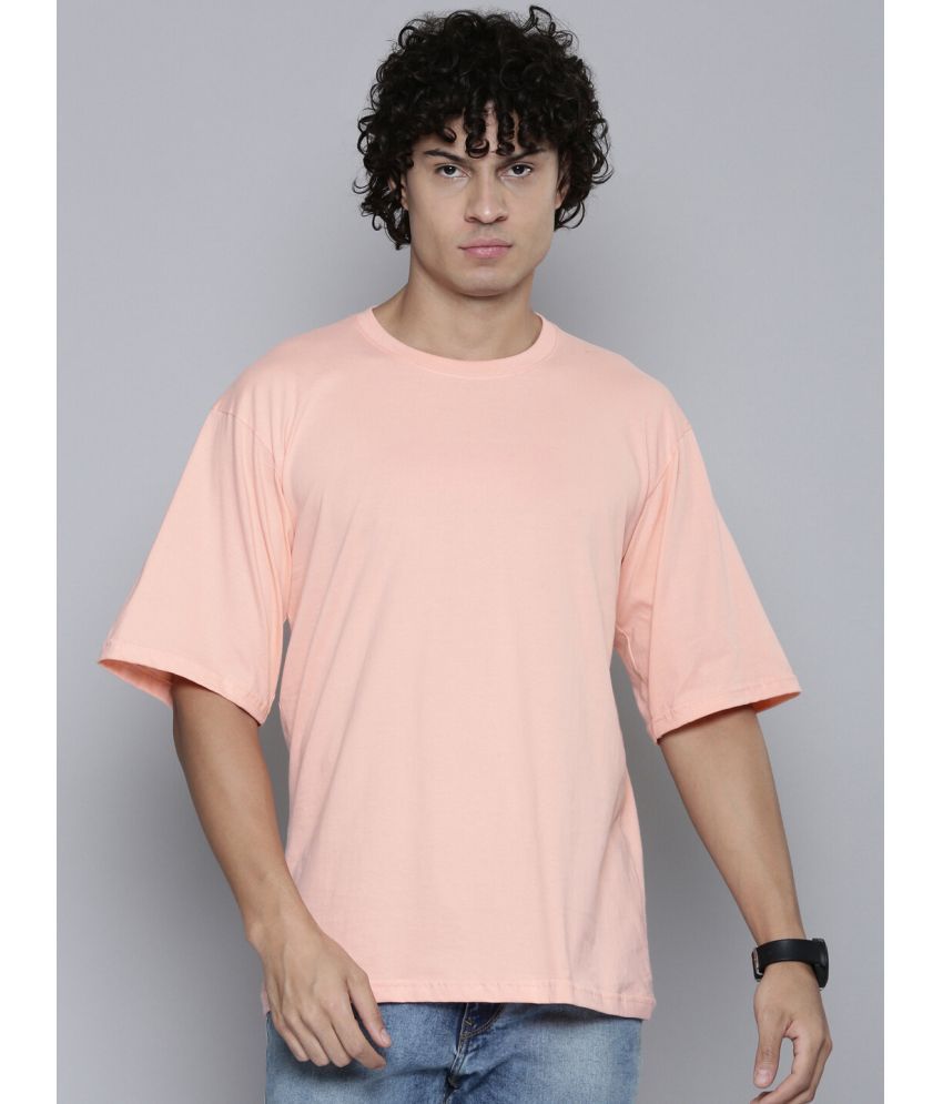     			Smartees Cotton Blend Regular Fit Solid Half Sleeves Men's T-Shirt - Pink ( Pack of 1 )