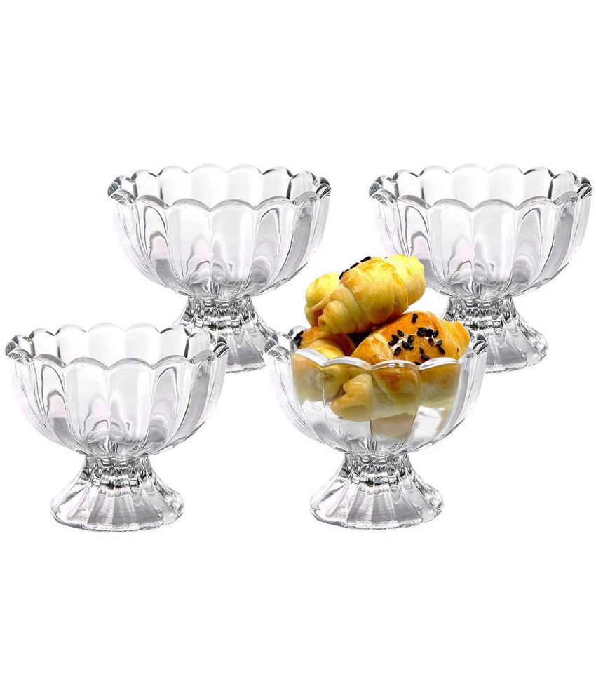     			Somil Designer Ice Cream Bowl Glass Dessert Bowl 80 mL ( Set of 4 )