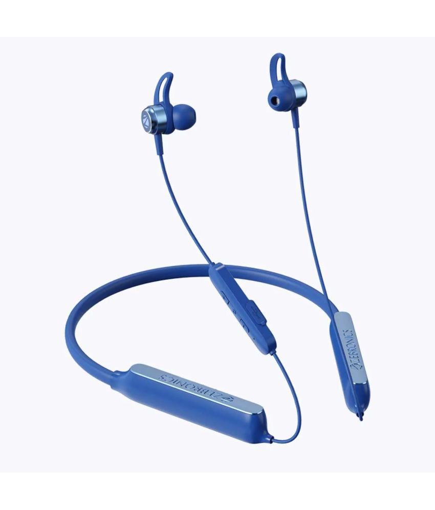     			Zebronics Zeb-Yoga 6 Bluetooth Bluetooth Neckband In Ear 160 Hours Playback Active Noise cancellation IPX5(Splash & Sweat Proof) Blue