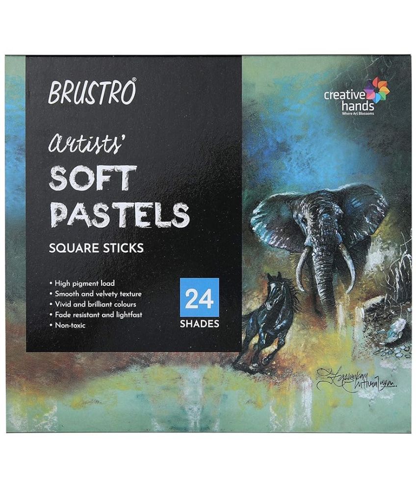     			BRUSTRO Artists Soft Pastels Set of 24