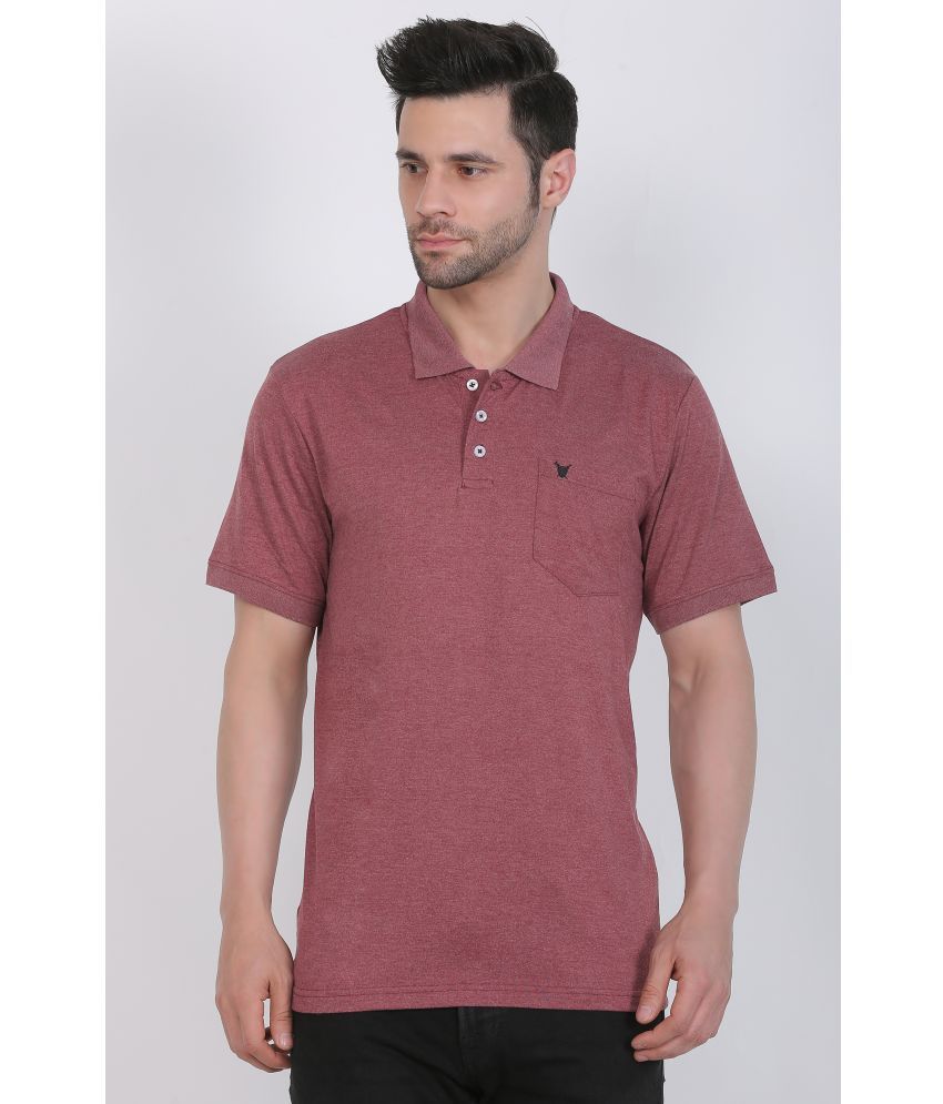     			Indian Pridee Cotton Regular Fit Solid Half Sleeves Men's Polo T Shirt - Maroon ( Pack of 1 )