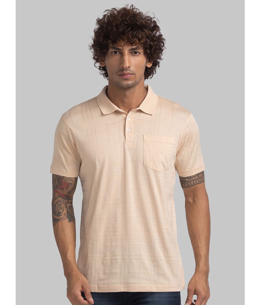     			Park Avenue Cotton Slim Fit Solid Half Sleeves Men's Polo T Shirt - Beige ( Pack of 1 )