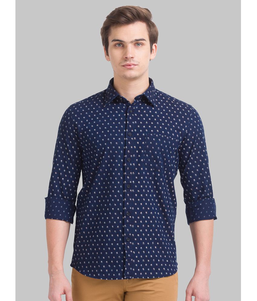     			Parx Cotton Blend Slim Fit Printed Full Sleeves Men's Casual Shirt - Blue ( Pack of 1 )