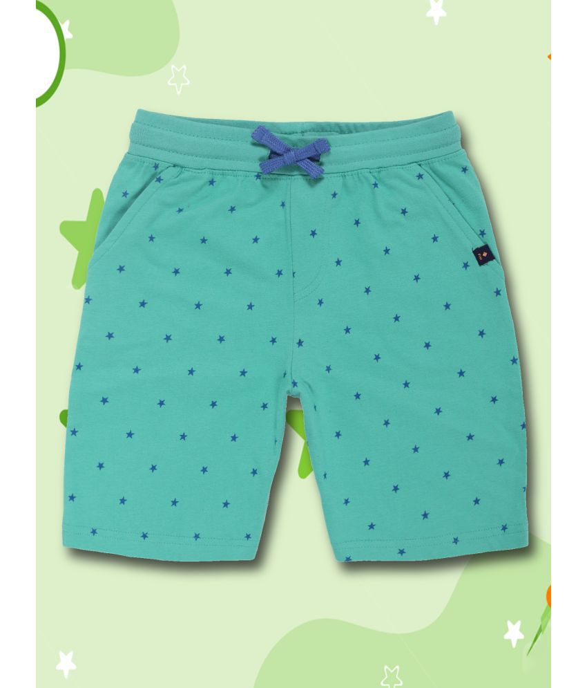     			3PIN - Green Cotton Boys Shorts ( Pack of 1 )