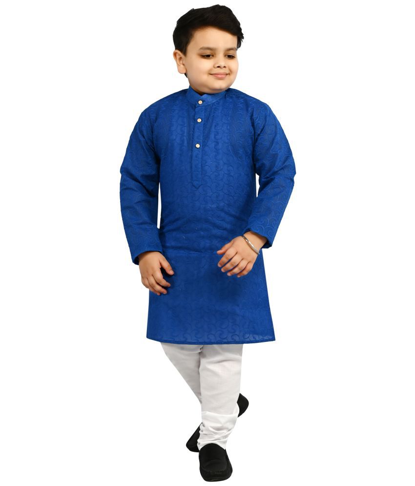     			Arshia Fashions Blue Cotton Blend Boys Kurta Sets ( Pack of 1 )