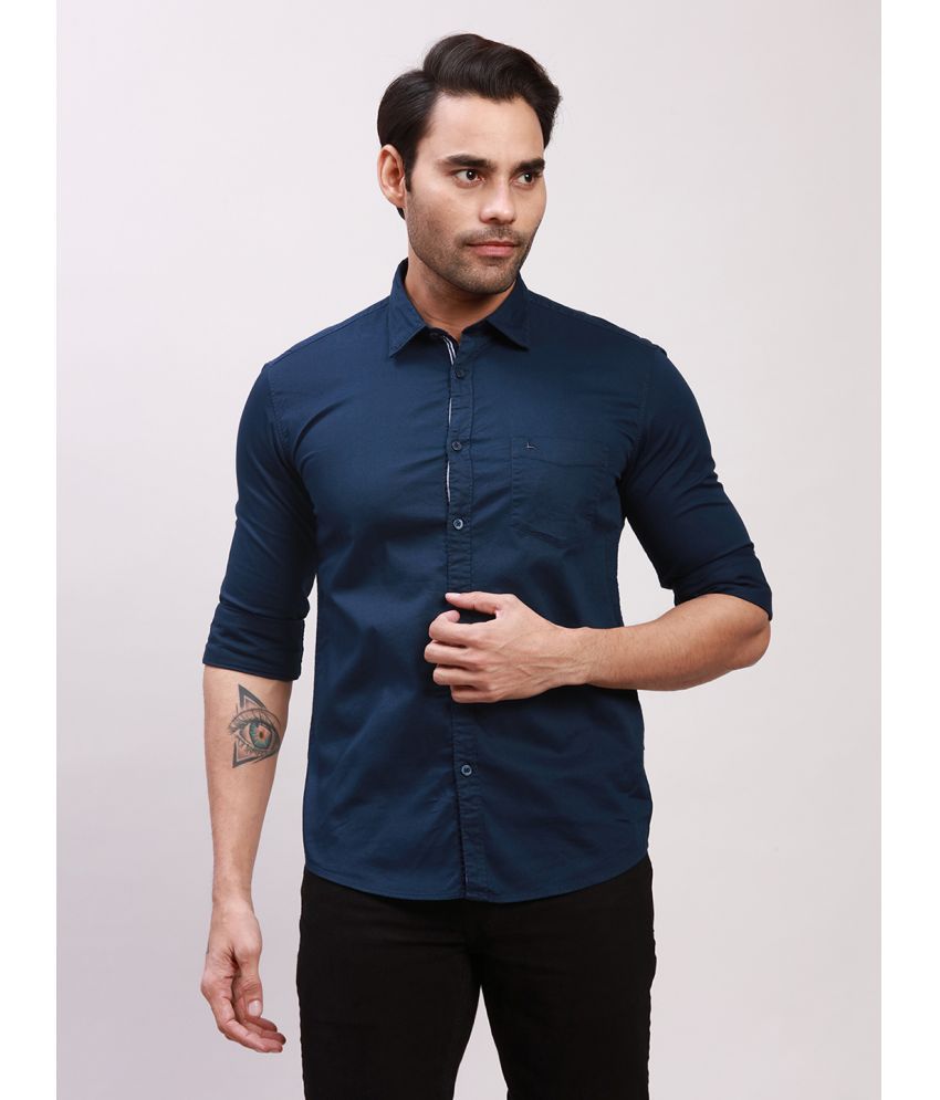     			Parx Cotton Slim Fit Full Sleeves Men's Casual Shirt - Blue ( Pack of 1 )